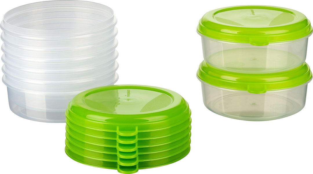 MiraHome Vorratsdosen Set 8x0,5L rund grün – Perfekt zur Aufbewahrung & Organisation für Lebensmitte