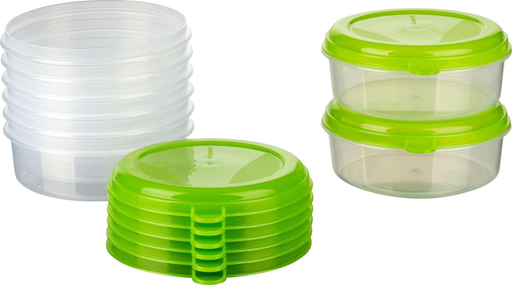 MiraHome Vorratsdosen Set 8x0,5L rund grün – Perfekt zur Aufbewahrung & Organisation für Lebensmitte