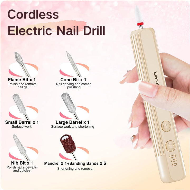 Elektrische Nagelfräser Professionell Elektrisch Nagelfeile für Gelnägel USB Wiederaufladbare 20000