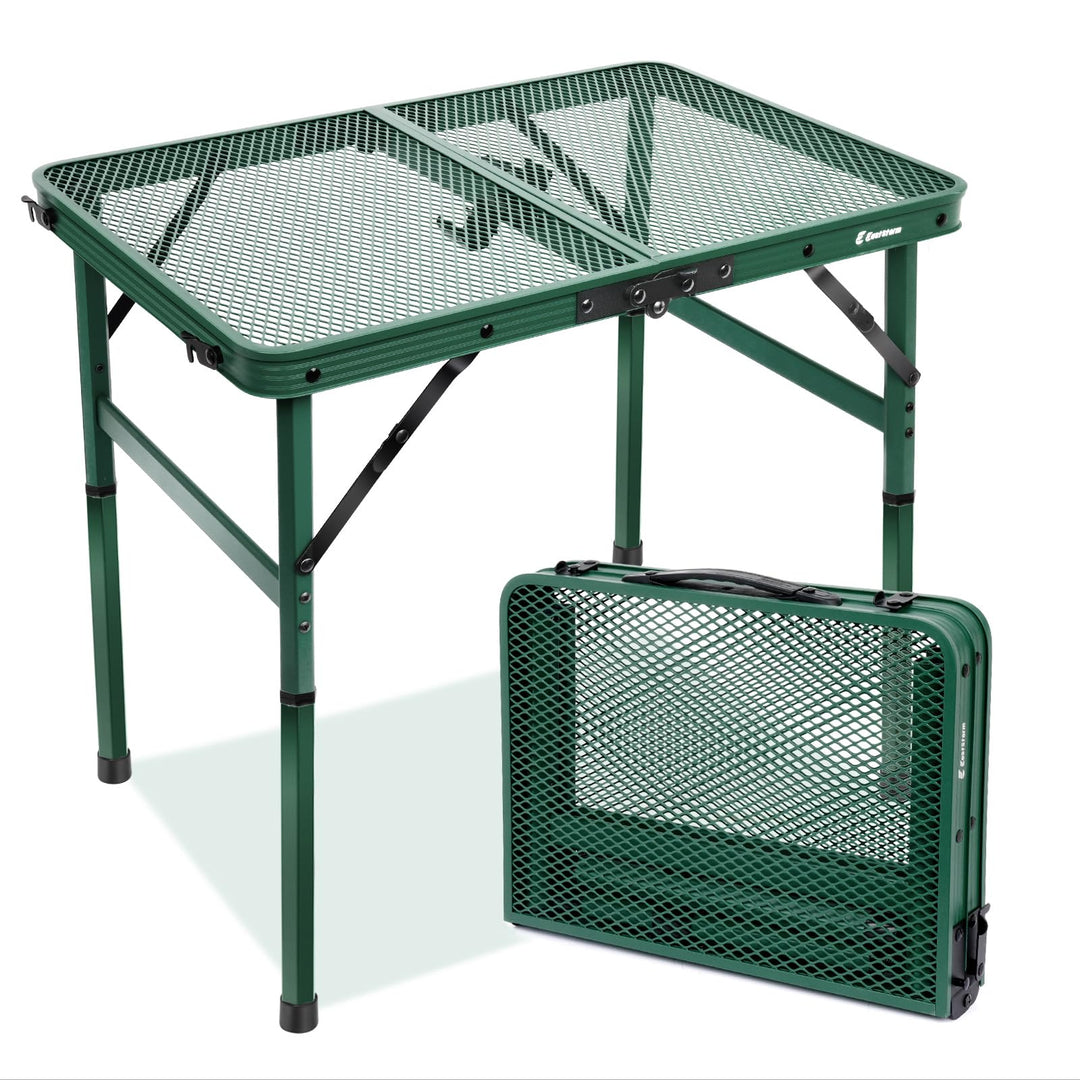 E EASTSTORM Campingtisch Klappbar 60×40cm，Gartentisch，Grilltisch mit Metallgitterplatte，Leicht und T