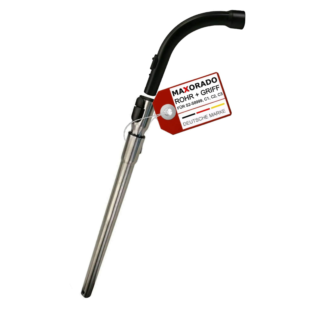 Teleskoprohr mit Einrastfunktion + Handgriff Griff für Miele S8340 S8330 8370 S2131 9442601 S2 S4 S5