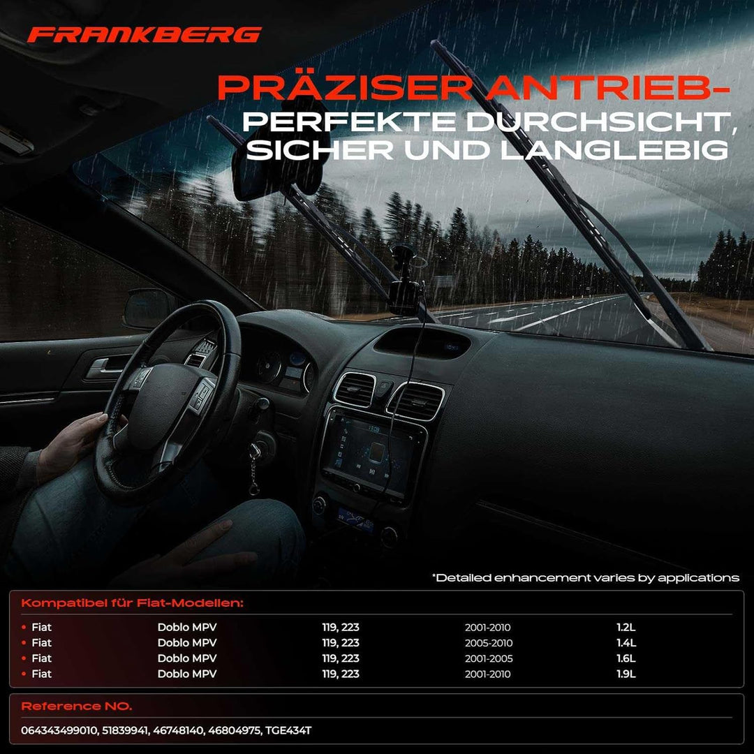 Frankberg 1x Wischermotor Scheibenwischermotor 12V 5-Polig Vorne Links oder Rechts Kompatibel mit Do
