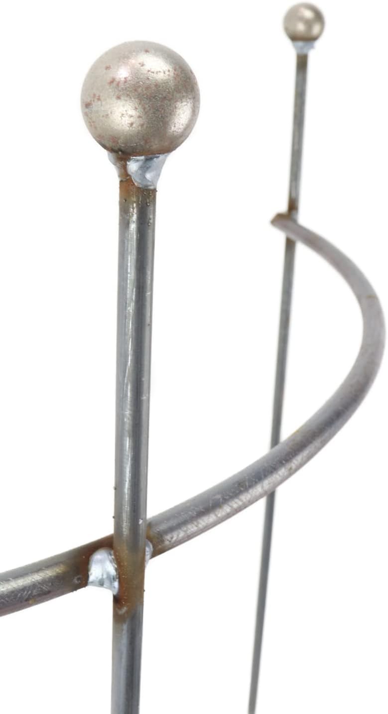 Hirsch Terracotta 4X Staudenhalter Hugo halbrund Kugel stabil Breite 55cm Höhe 90cm Vollmaterial Ran