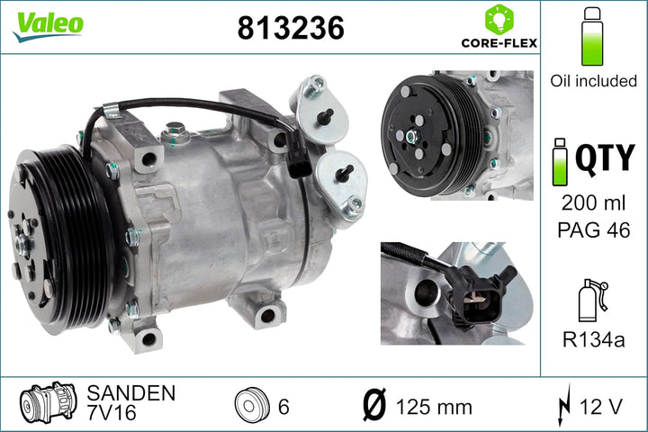 Valeo Kompressor Klimaanlage 813236