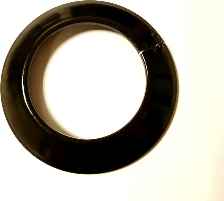 S&amp;M 485206 Abdeckrosette schwarz glasiert 900°C-Ø120mm-Rosette für Kamin- und Ofenleitungen