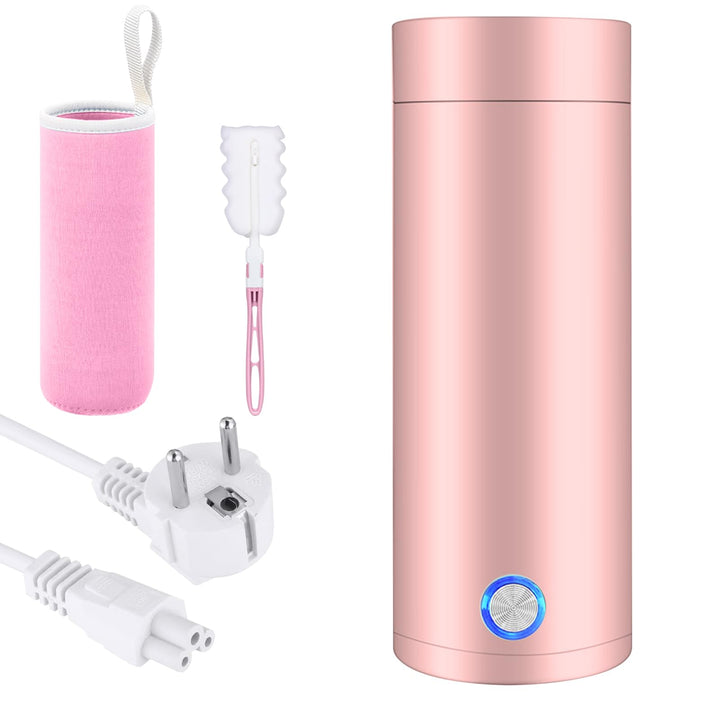 Tragbarer Wasserkocher, 400ml Mini Reisewasserkocher, 3 in 1Reise-Elektrisch-Wasserkocher Weiss mit
