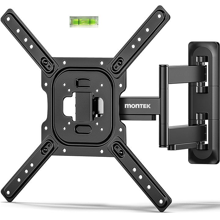 monTEK TV Wandhalterung für 23-65 Zoll Flach &amp; Curved Monitor bis zu 35kg, Schwenkbare und Neigbare