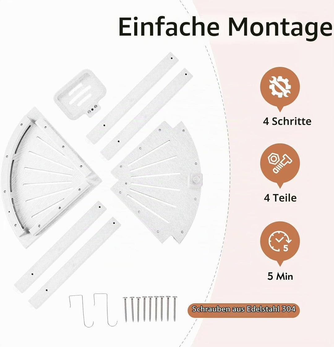 NALONE Duschhocker, HDPE Badhocker modern Design 2-Tier badezimmerhocker mit rutschfesten Fusspolste