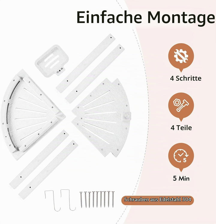 NALONE Duschhocker, HDPE Badhocker modern Design 2-Tier badezimmerhocker mit rutschfesten Fusspolste