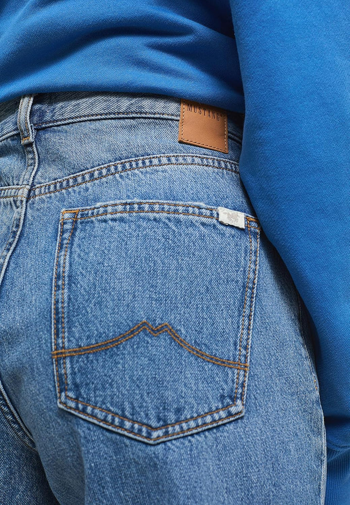 MUSTANG Damen Style Brooks Straight Jeans 28W / 32L Mittelblau 682, 28W / 32L Mittelblau 682