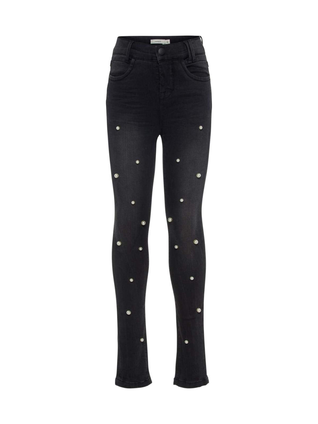 NAME IT ELASTIZIERTE Jeans MIT PERLEN 134 Schwarz, 134 Schwarz