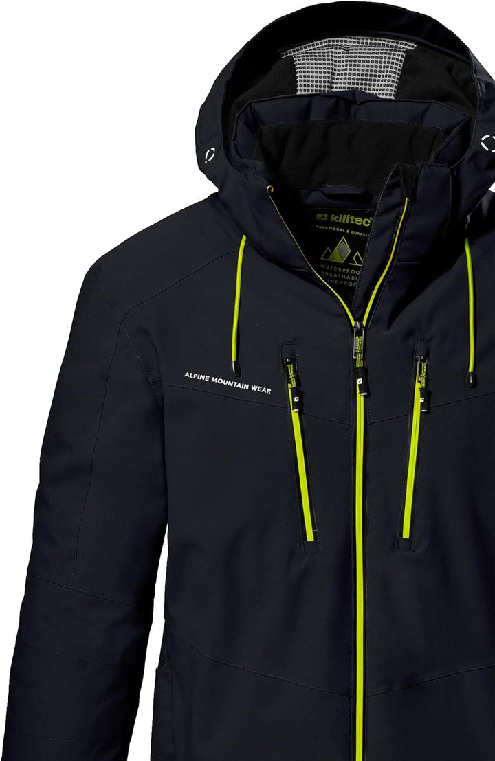 Killtec Herren Ksw 44 Mn Ski Jckt Skijacke/Funktionsjacke mit abzippbarer Kapuze und Schneefang S Sc