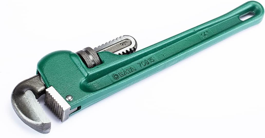 SATA ST70816ST Robuste Rohrzange/Schraubenschlüssel, 457 mm, Grün