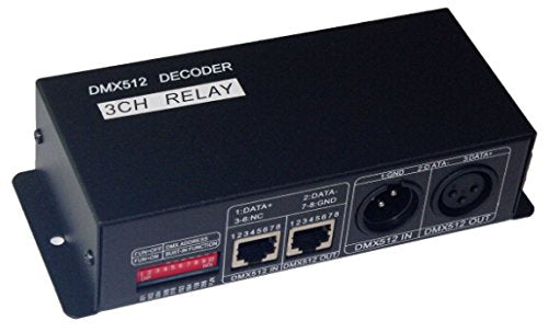 3CH Relay Relay Controller DMX512 Decoder Dmx512 DMX 512 Relay Swicth AC110/220V 3CH-RELAY-Metal
