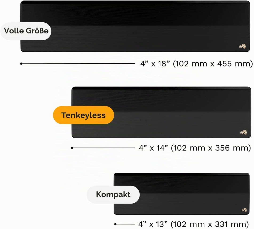 Glorious Gaming Wooden Keyboard Wrist Rest (TKL) - Weisse Esche, mittelgrobe Maserung, glatte Oberfl