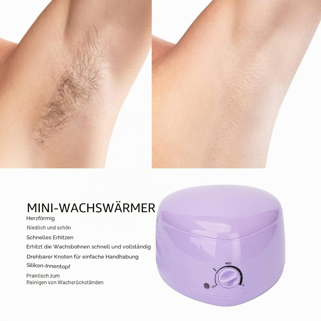 Mini Wachswärmer, Professional elektrischer Wachserhitzer, Haarentfernung Hot Wax Warmers mit Abnehm