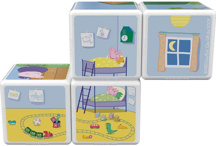Geomag Magicube 050 - Peppa Pig Peppa's House & Garden - 4 Magnetwürfel für Konstruktionen 4 cubes P