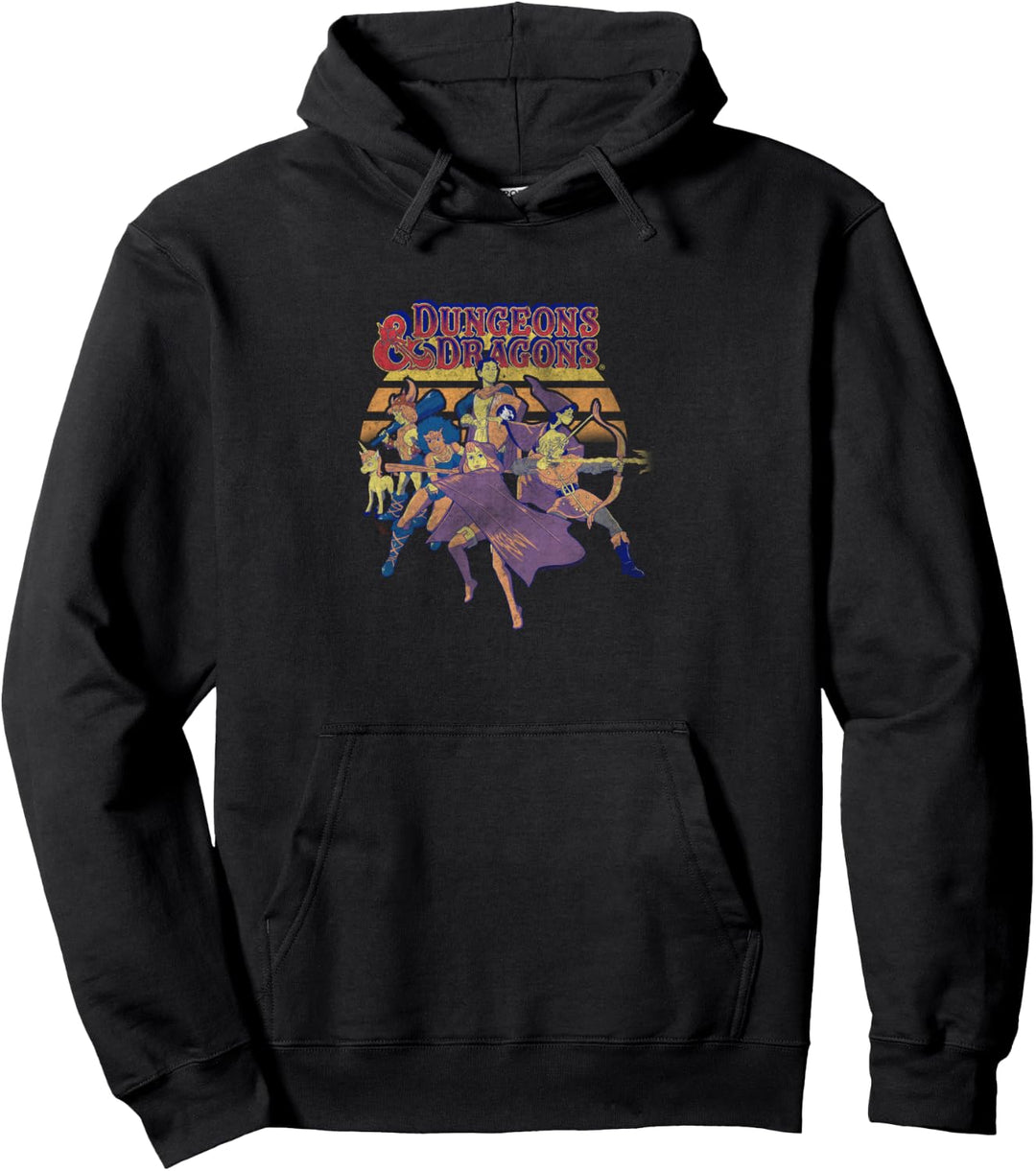 Dungeons &amp; Dragons Retro Characters Action Pose Pullover Hoodie