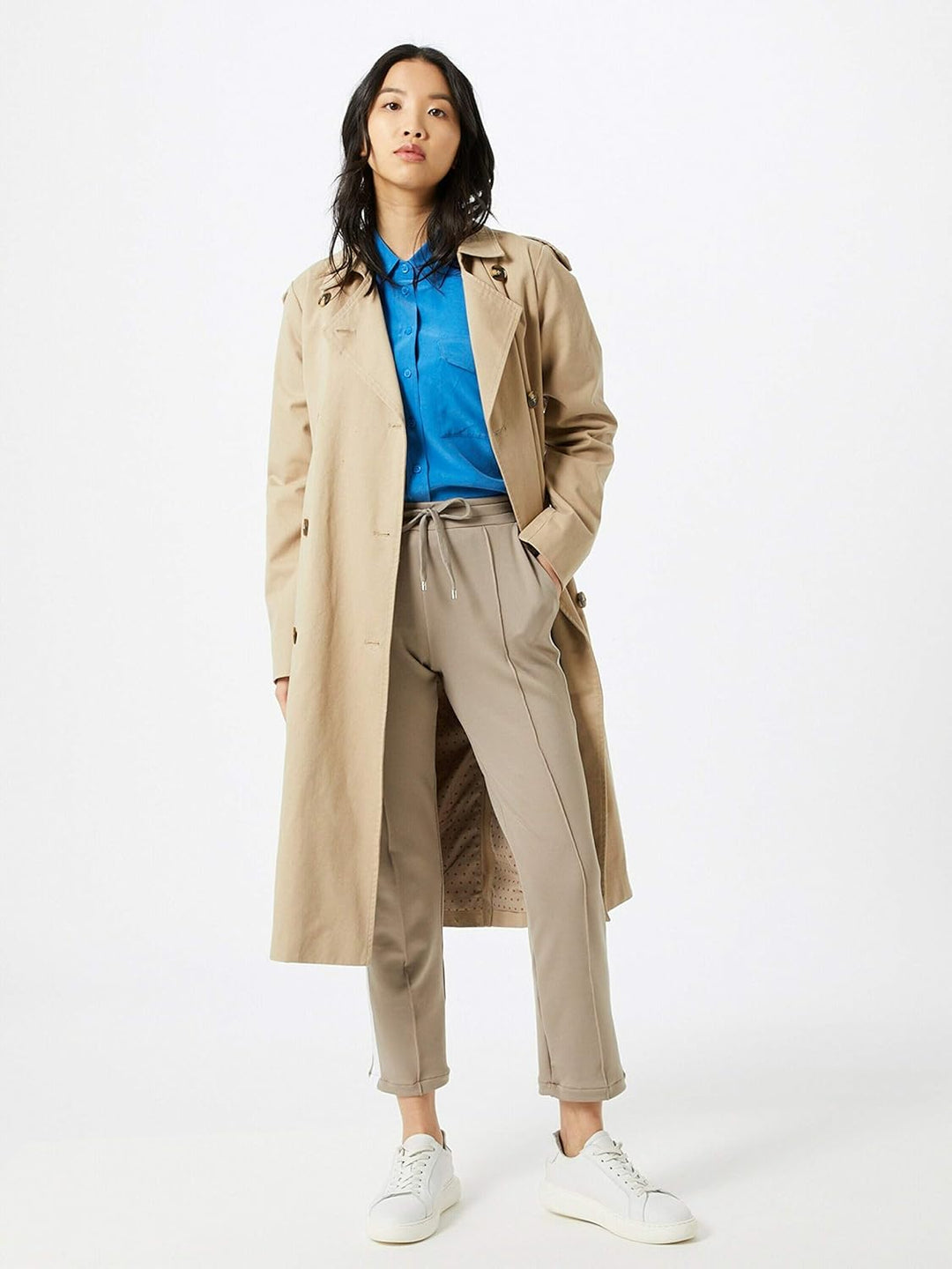 rich&royal Damen 1912-956 Hose, Beige (Taupe 219), W(Herstellergrösse: L)