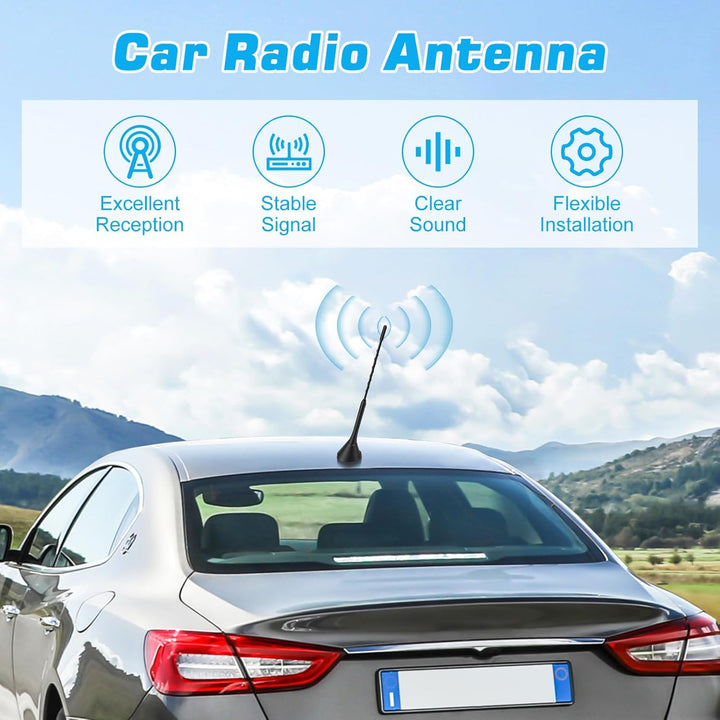 DAB Antenne Auto, DAB+ Autoantenne FM/AM Dachantenne Digital Radioantenne mit Verstärker, Autoradio