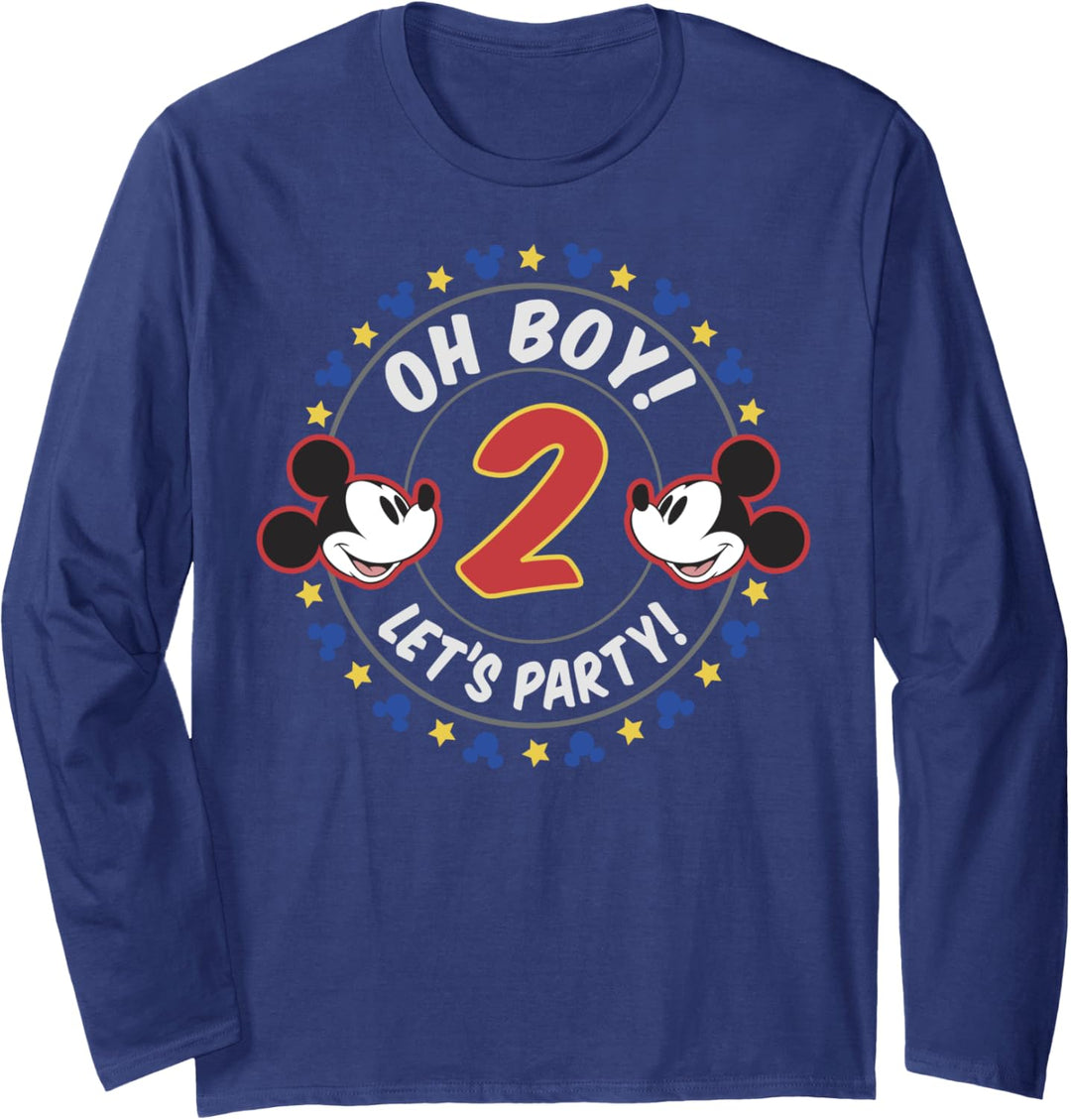 Disney Mickey & Friends 2 Year Old Let's Party Langarmshirt