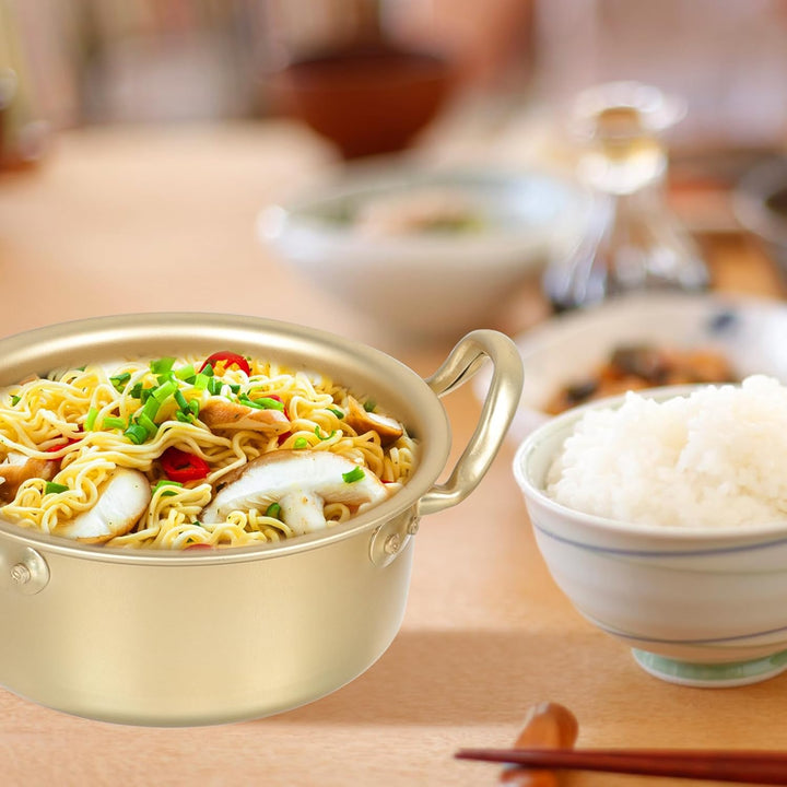YARNOW Ramen Topf Mit Aluminiumdeckel Binaurales Design Für Nudeln Und Suppe Kochen Leicht Zu Reinig