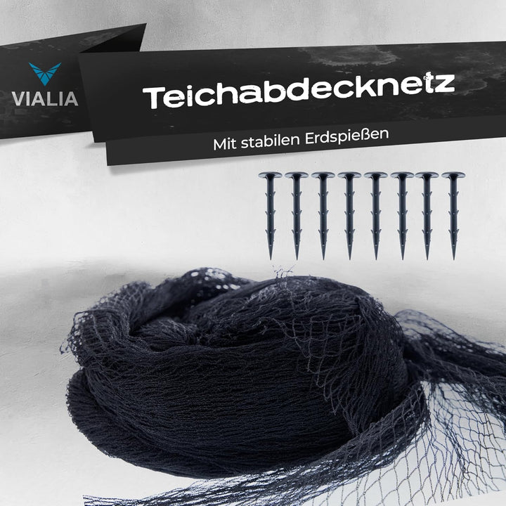 Teichnetz 3x4m | Robuste Teichabdeckung & Laubschutznetz | Schützt vor Laub, Schmutz & Reihern | Wit