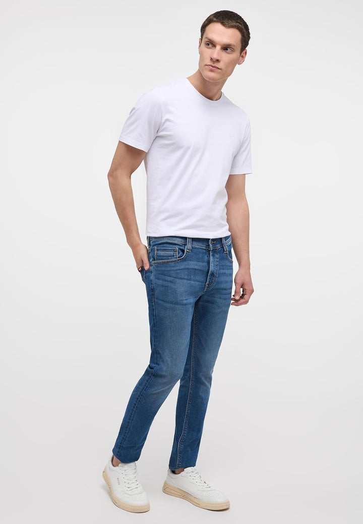 MUSTANG Herren Jeans Hose Style Oregon Slim 28W / 30L Blau, 28W / 30L Blau