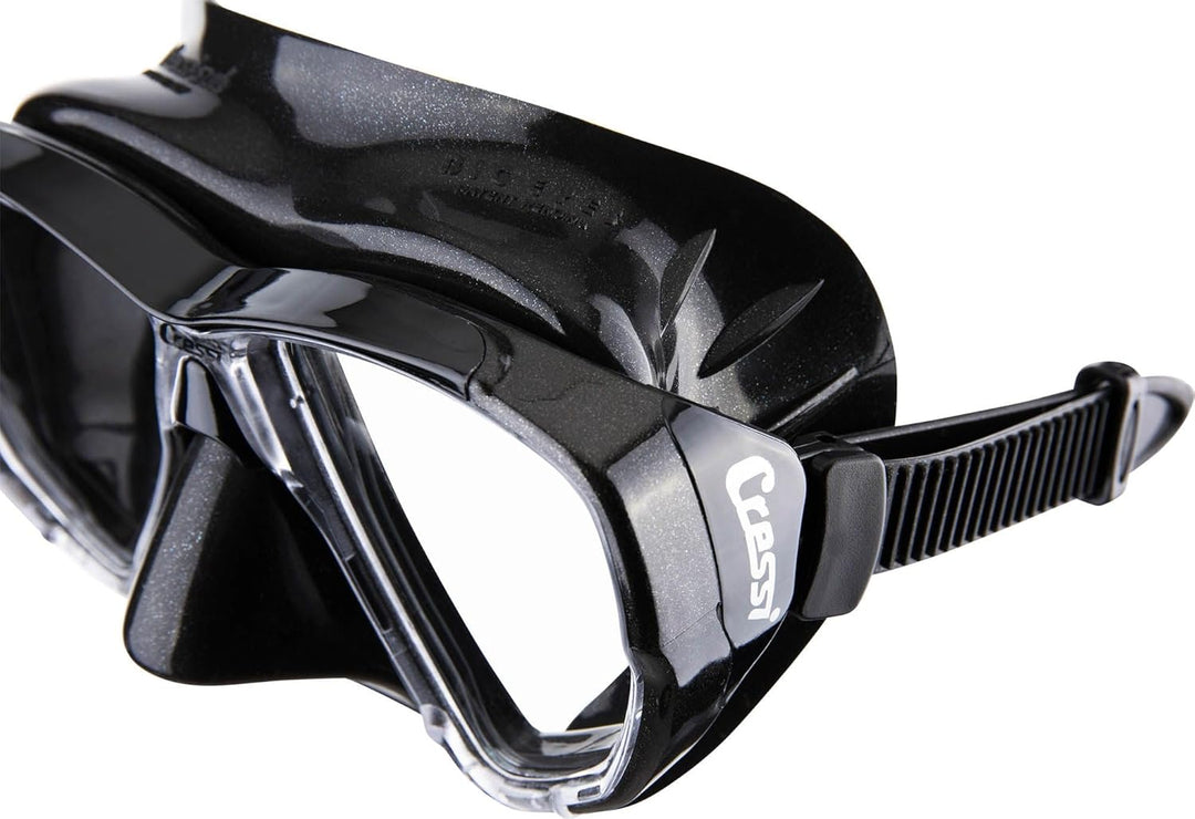 Cressi Tauchmaske Big Eyes Crystal Schwarz/Schwarz, Schwarz/Schwarz