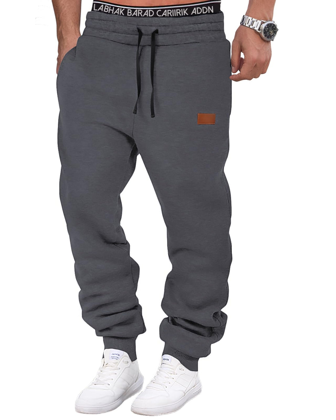 HMIYA Jogginghose Herren Baumwolle Trainingshose Sporthose Freizeithose Lang Hosen Klassische Sweath