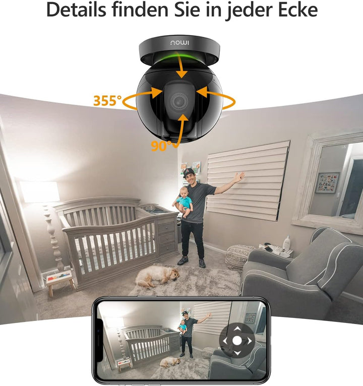 Imou überwachungskamera innen WLAN IP Kamera 360° Bewegungsverfolgung & Personenerkennung Nachtsicht