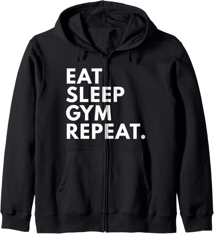 Eat Sleep Gym Repeat Novelty workout Gift Kapuzenjacke