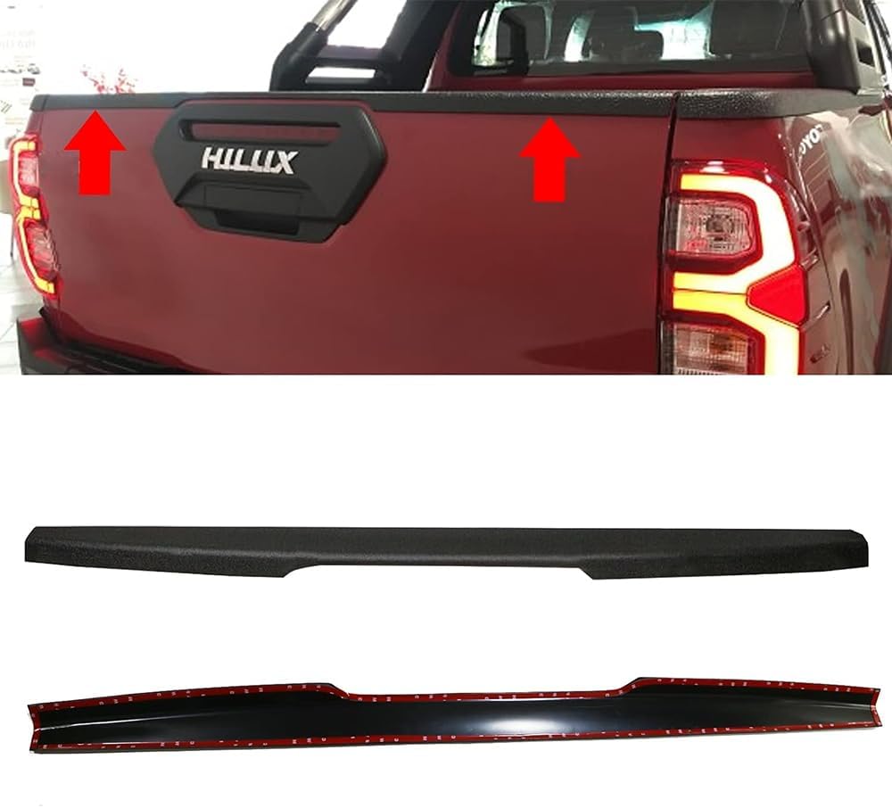 JHCHAN Ladekantenschutz Abdeckung für Toyota Hilux 2021-2023 Revo Pick up ABS Textur Schwarz Heckkla