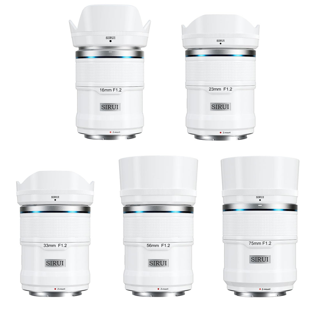 SIRUI Sniper F1.2 Autofokus-Objektiv-Set, 16mm, 23mm, 33mm, 56mm,75mm Weitwinkel APS-C Kameraobjekti
