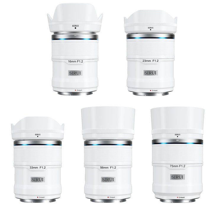 SIRUI Sniper F1.2 Autofokus-Objektiv-Set, 16mm, 23mm, 33mm, 56mm,75mm Weitwinkel APS-C Kameraobjekti