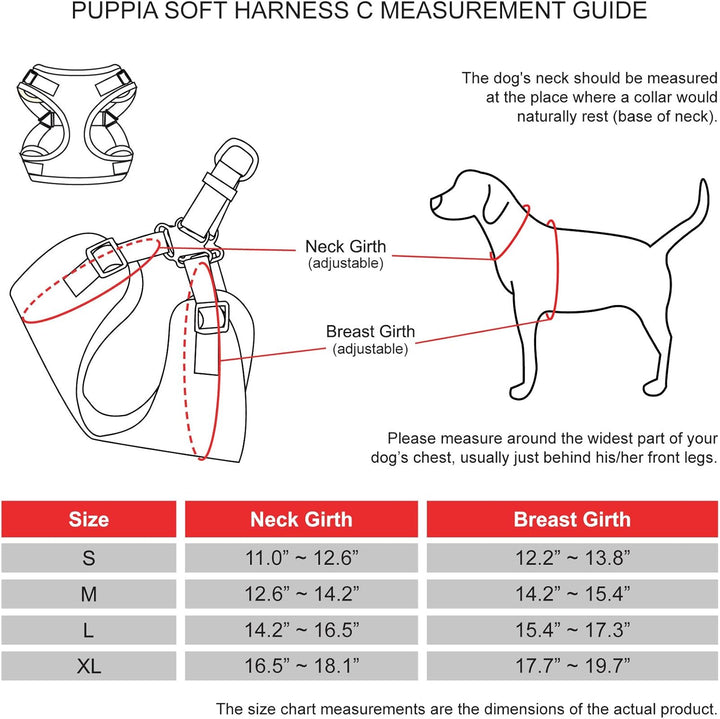 Puppia PARA-HC1533 SOFT HARNESS C, L, himmelblau L himmelblau, L himmelblau