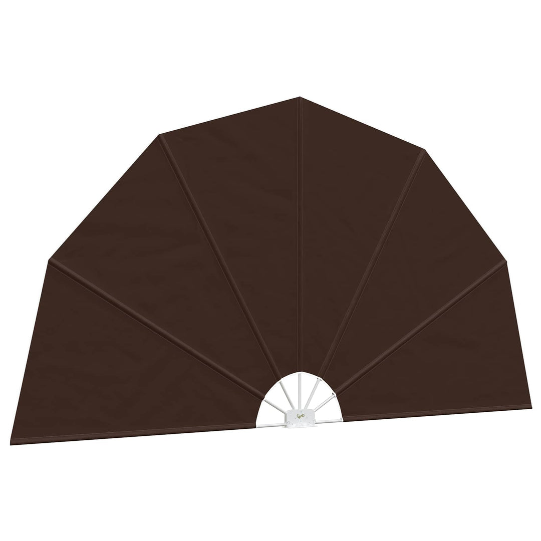 vidaXL Balkon Sichtschutz Ø 400 cm Polyester Braun Braun Ø 400 cm, Braun Ø 400 cm