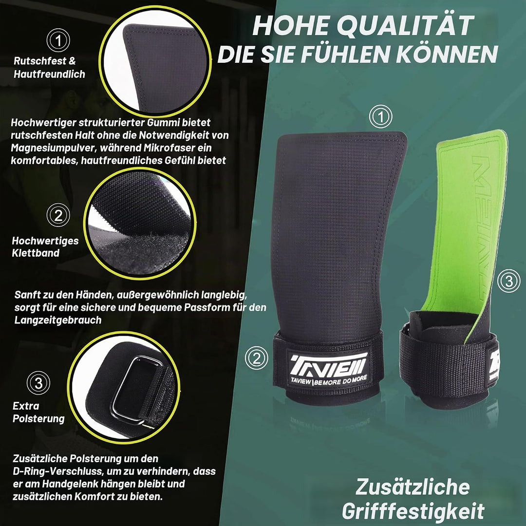 TAVIEW Cross Training Quad Ultra Magnesiumfreie Handschuhe I Gewichtheberhandschuhe I Für Crosstrain