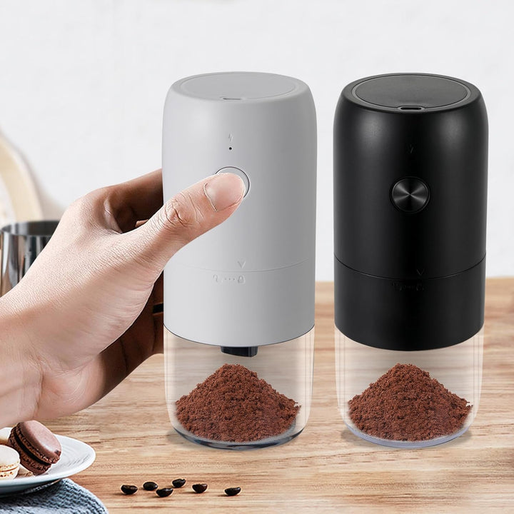 Kaffeemühle Elektrisch mit Keramik Kegelmahlwerk,Einstellbarer Grobheit Tragbare Wiederaufladbare El