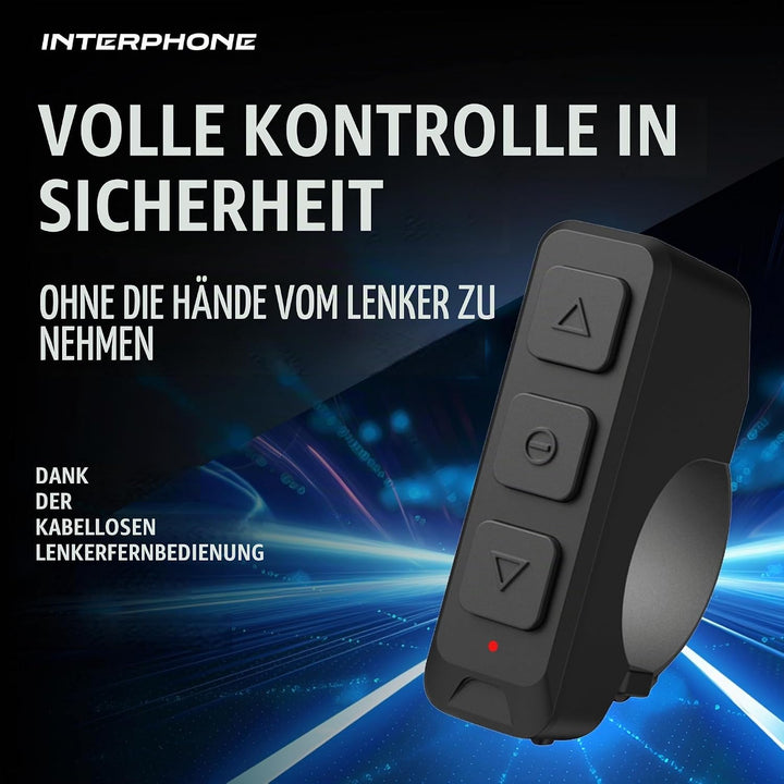 Interphone Zero True Wireless Headset für Motorradhelm, für Motorroller, Wintersport, Bluetooth 5.3,