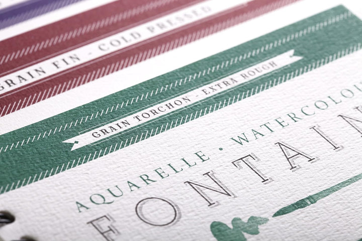 Clairefontaine 96409C Malblock, 4-seitig verleimt Aquarellpapier Halbsatiniert, Fontaine/Hadern, 42