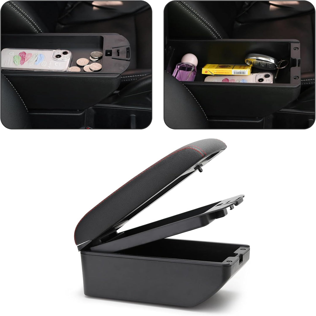 YJYWZH Compatible with SEAT Ibiza 6F Armlehnen 2017-2024 Mk5 Auto Mittelkonsole Aufbewahrungsbox Arm