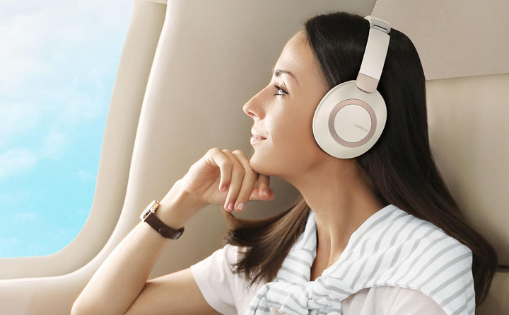 LORELEI B-C6 Kabellose Over-Ear-Kopfhörer, 50H Playtime Faltbare, leichte Bluetooth-Headsets, Tiefe