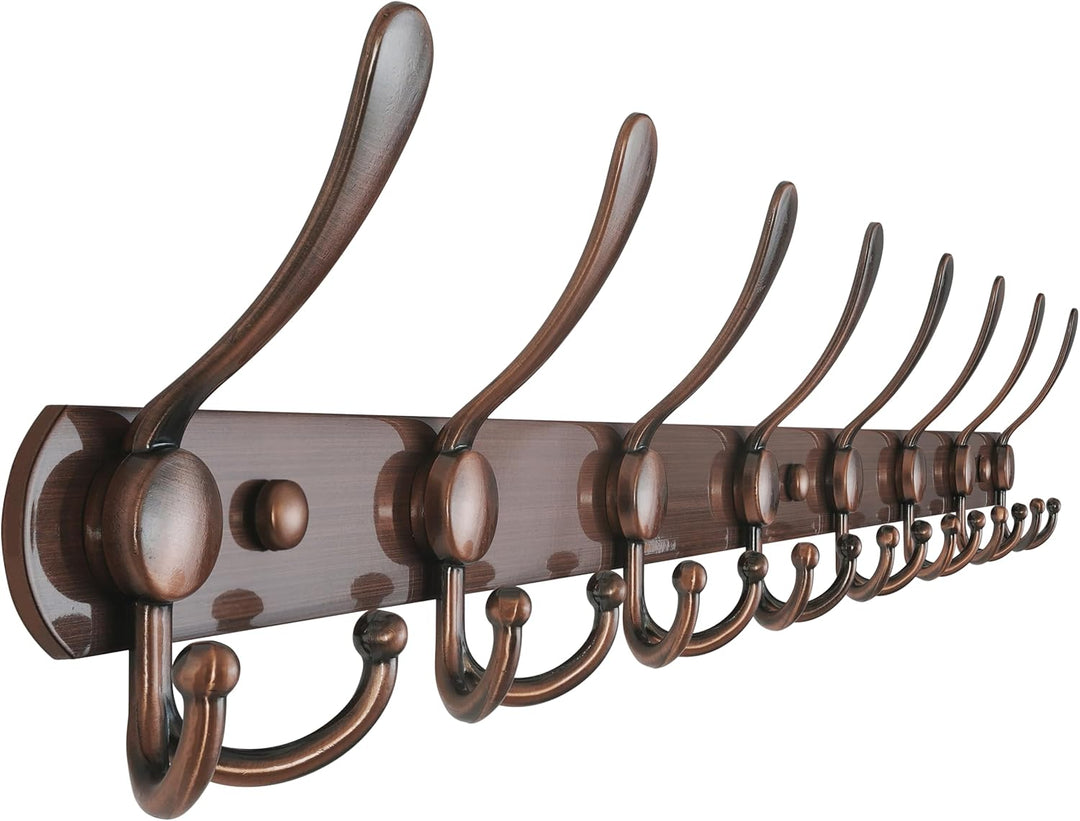Dseap Garderobenleiste mit 8 haken, schwerlast 74cm Lang garderobenhaken, edelstahl wandgarderobe, k