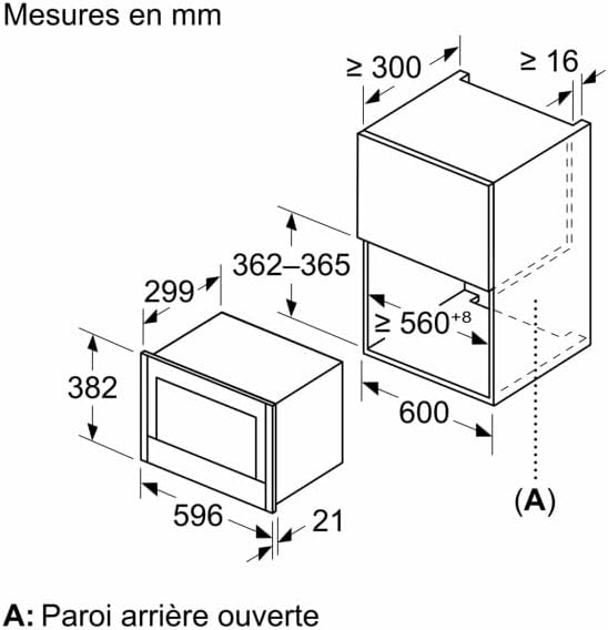 NEFF NR4WR21N1, N70, Einbau-Mikrowelle, Integrierbare Mikrowelle ohne Grill 40 x 60cm, Full Touch TF