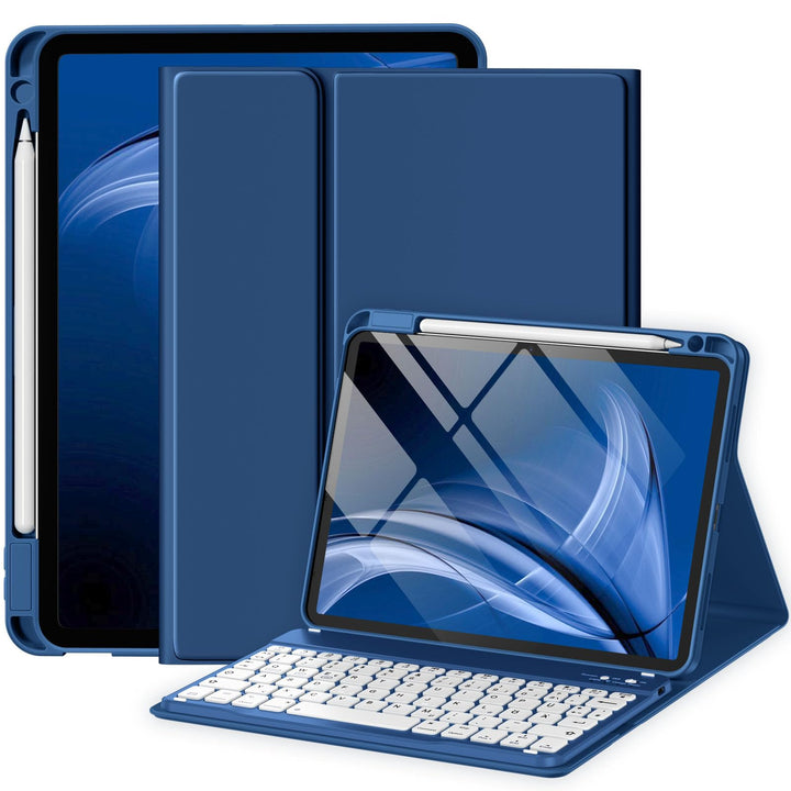 Hülle mit Tastatur für iPad Air 11 Zoll M3 2025 M2 2024/Air 5 Generation 2022 4 Gen 2020 10,9 Zoll,