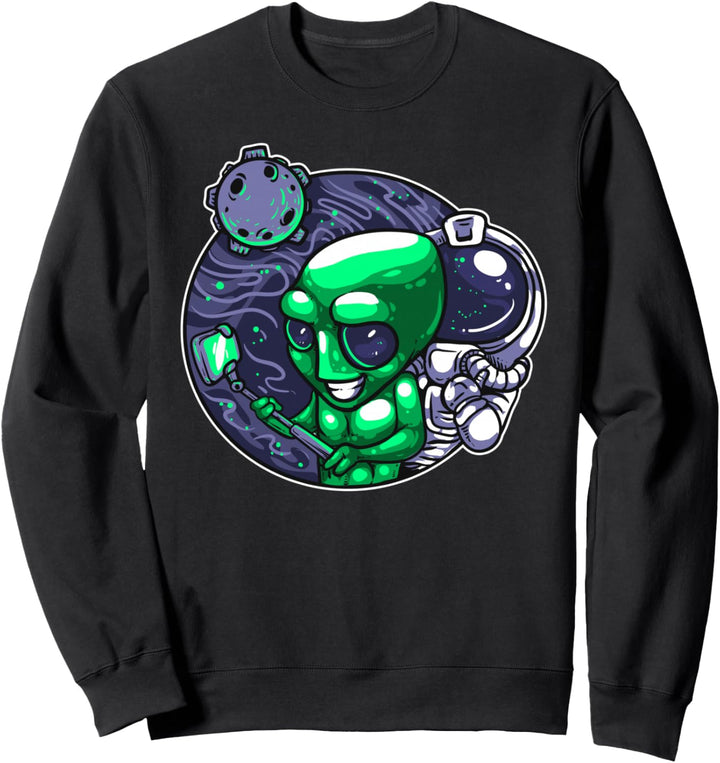 Alien Selfie Snap Für Astronomer Teacher Space Fan Sweatshirt