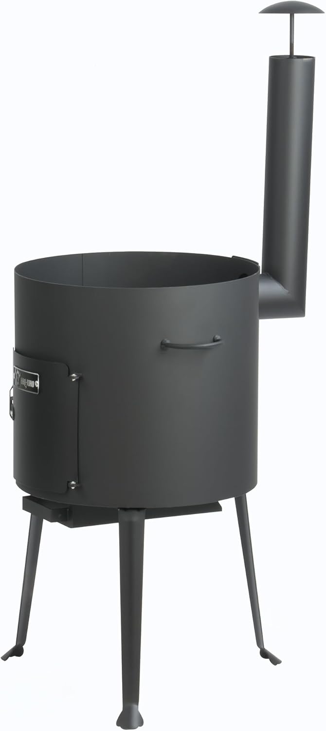 BBQ-Toro Gusseisen Kazan mit Kazan Ofen Ø 34 cm | 12,1 L Gusstopf mit Deckel, Gusseisentopf | Gulasc