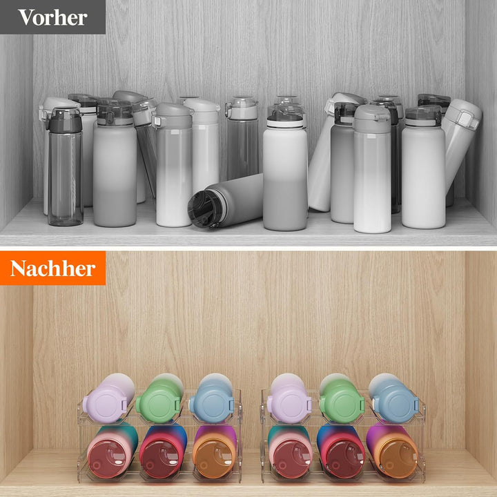 Lifewit Stapelbarer Flaschenhalter Weinflaschen Halter Weinregal Wein, Gefrierschrank, Vorratskammer