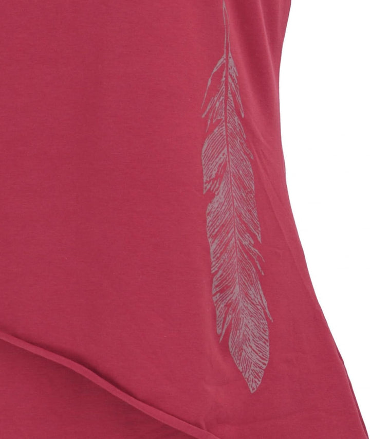 GURU SHOP Minikleid aus Bio-Baumwolle im Lagenlook, ärmelloses Kleid mit Federdruck, Damen 40 Paprik